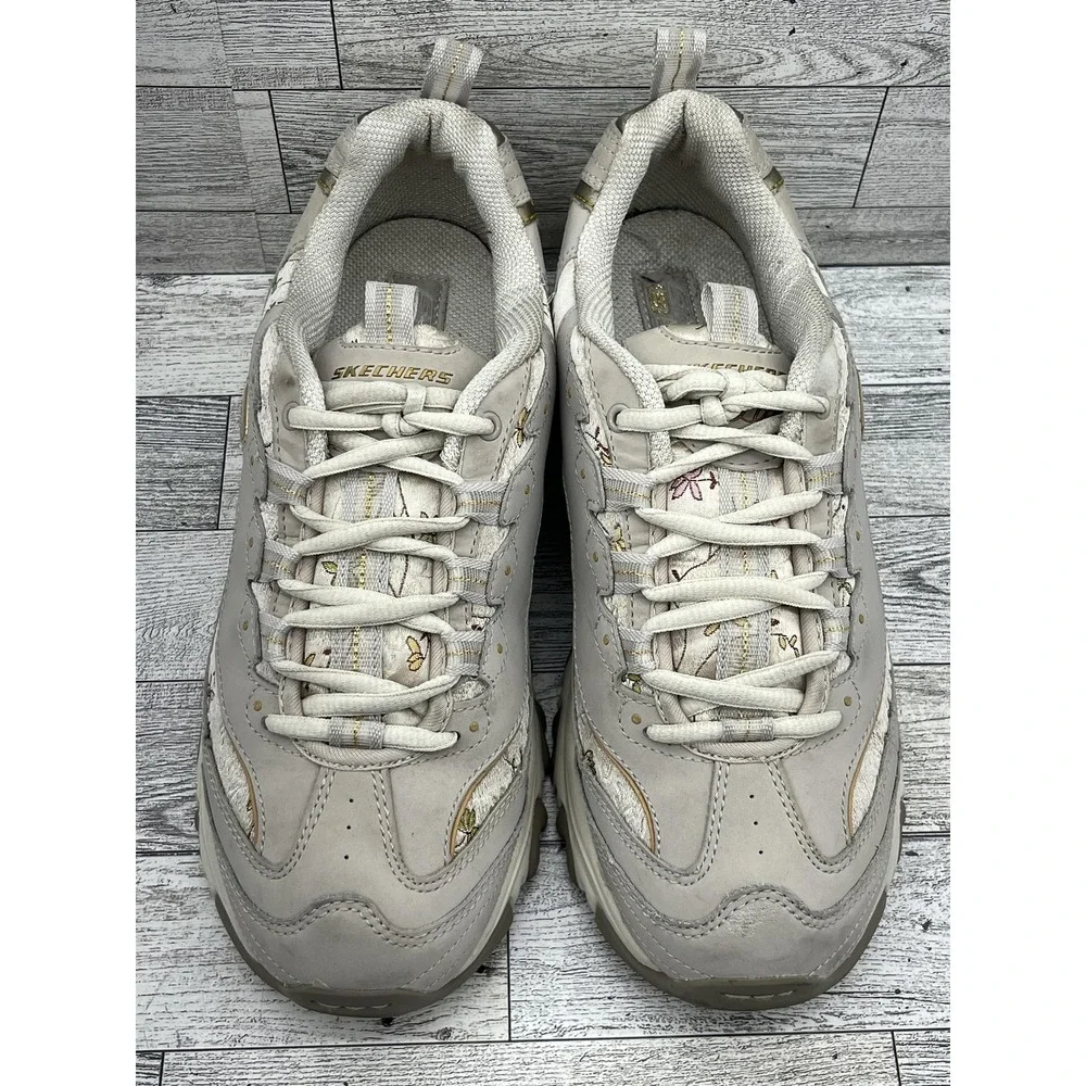 Skechers D'Lites Shoes Womens Size 9 Leather Lace Up SN‎ 11438 Casual Walking